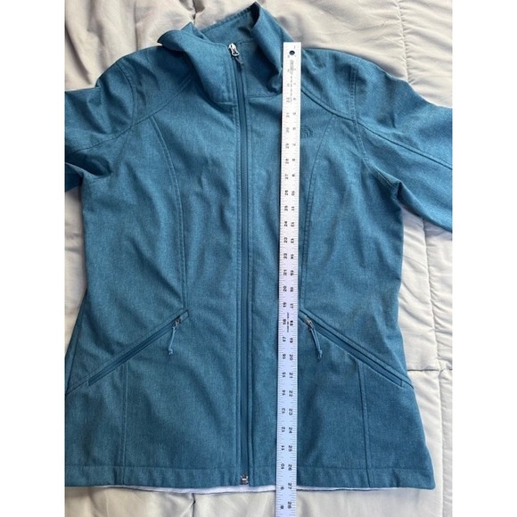 The North Face Windwall Full Zip Soft Shell‎ Blue Green Teal Jacket Womens LRG - Picture 12 of 13